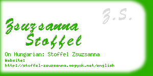 zsuzsanna stoffel business card